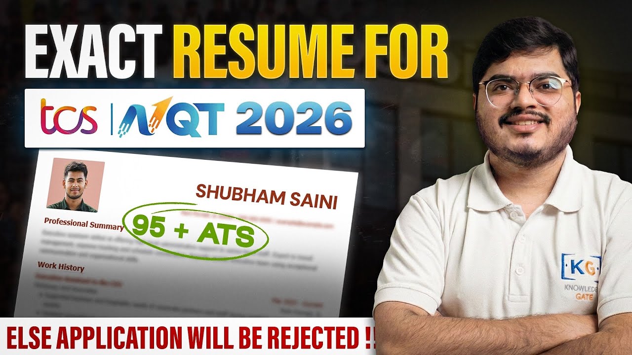 TCS NQT 2026 Resume Guide: Best ATS Format & Keywords to Crack Ninja, Digital & Prime Offers!