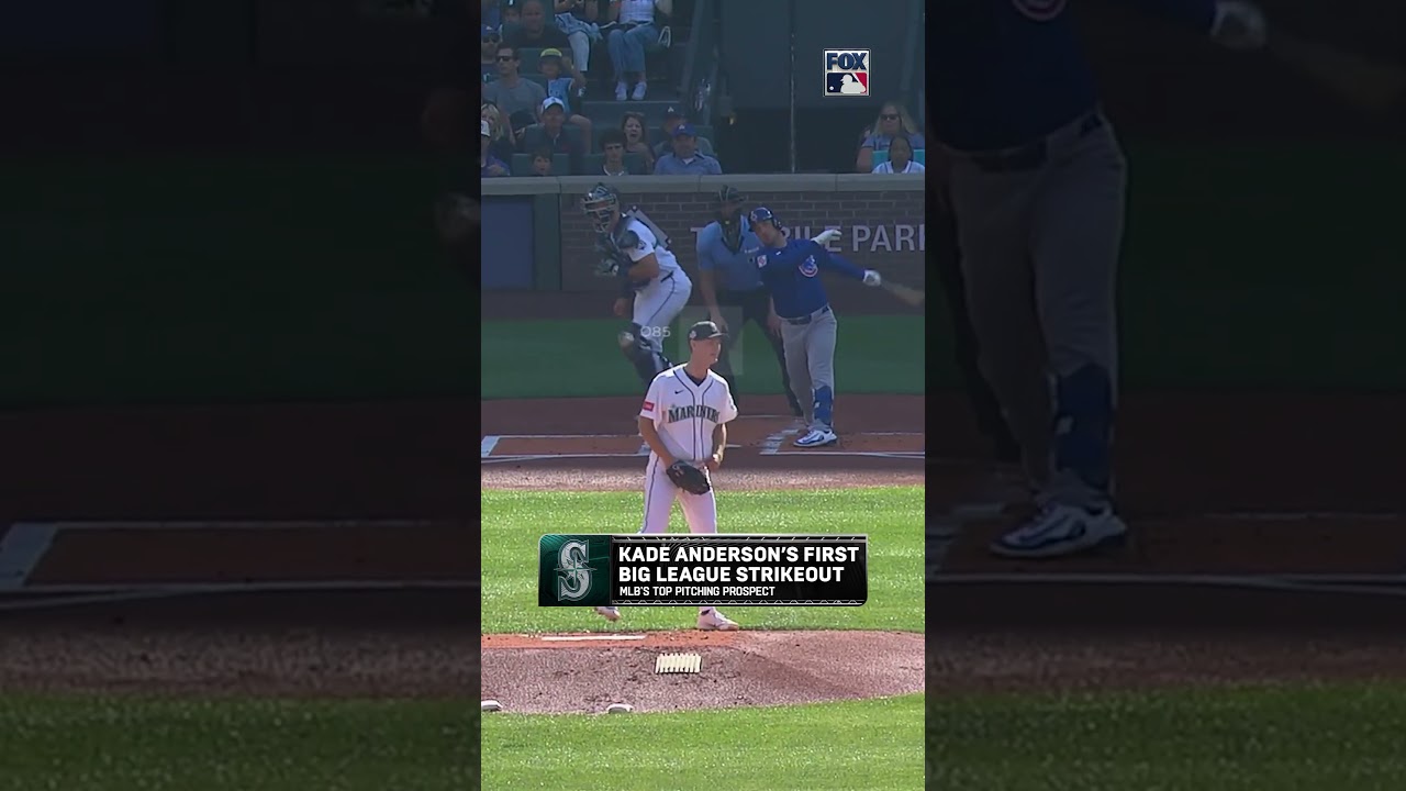 SAVE THAT BALL! Kade Anderson has his first MLB strikeout! 💪 #kadeanderson #mariners #mlb