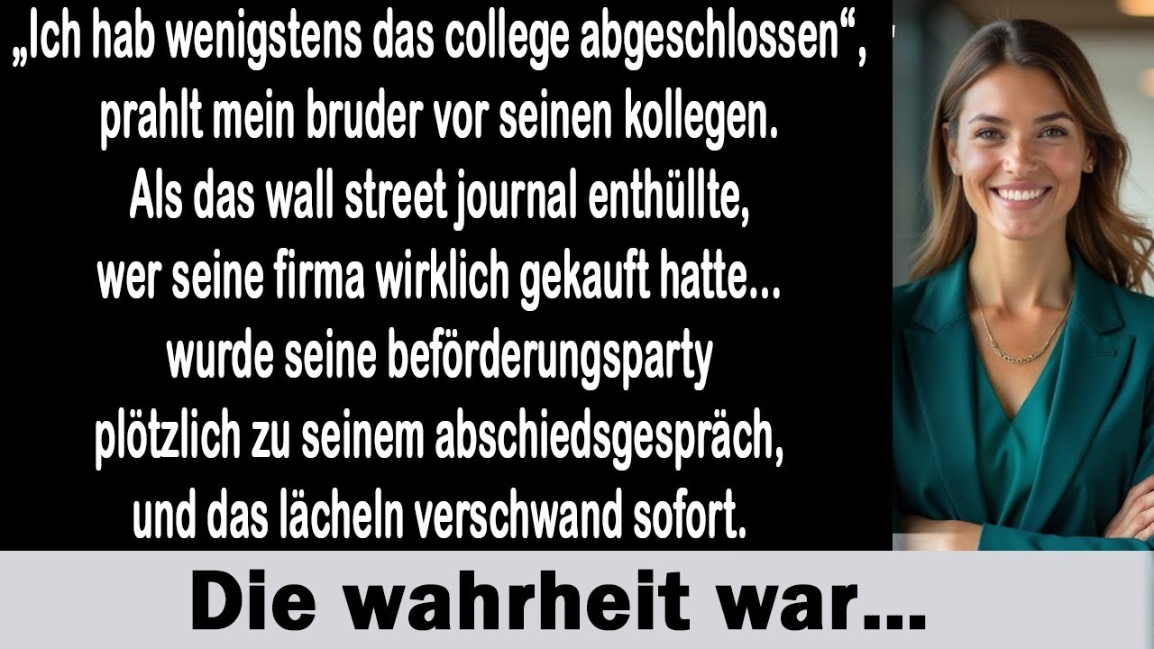 Mein Bruder stand im Mittelpunkt seiner Beförderungsfeier im exklusivsten Club der Stadt und demütigte mich vor all seinen Kollegen. „Schön, dass du es geschafft hast, dich von deinen Café-Treffen...
