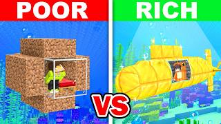POOR vs RICH: SUBMARINE Survival Battle in Minecraft