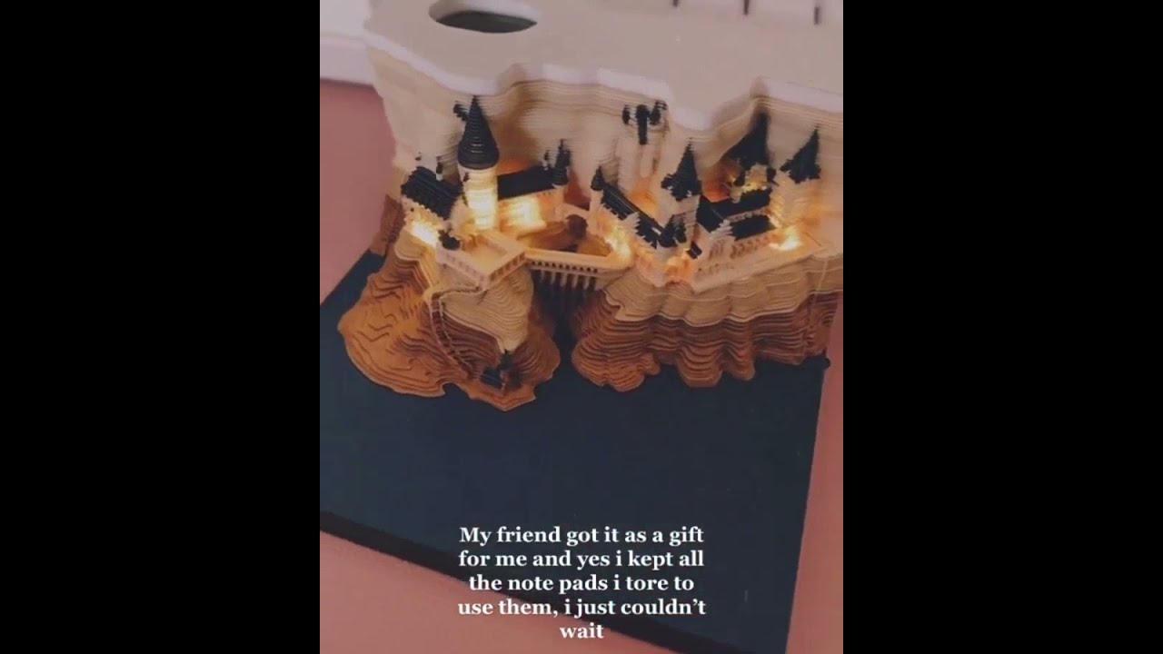3D Hogwarts Memo Pad Themed Harry Potter