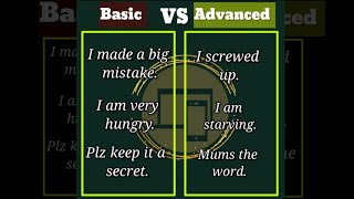 Basic Vs Advanced English || Learn English Conversation