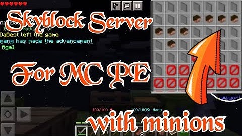 How to join Hypixel Skyblock Server For Mcpe || With Minions || Jerry click || Full Like Hypixel