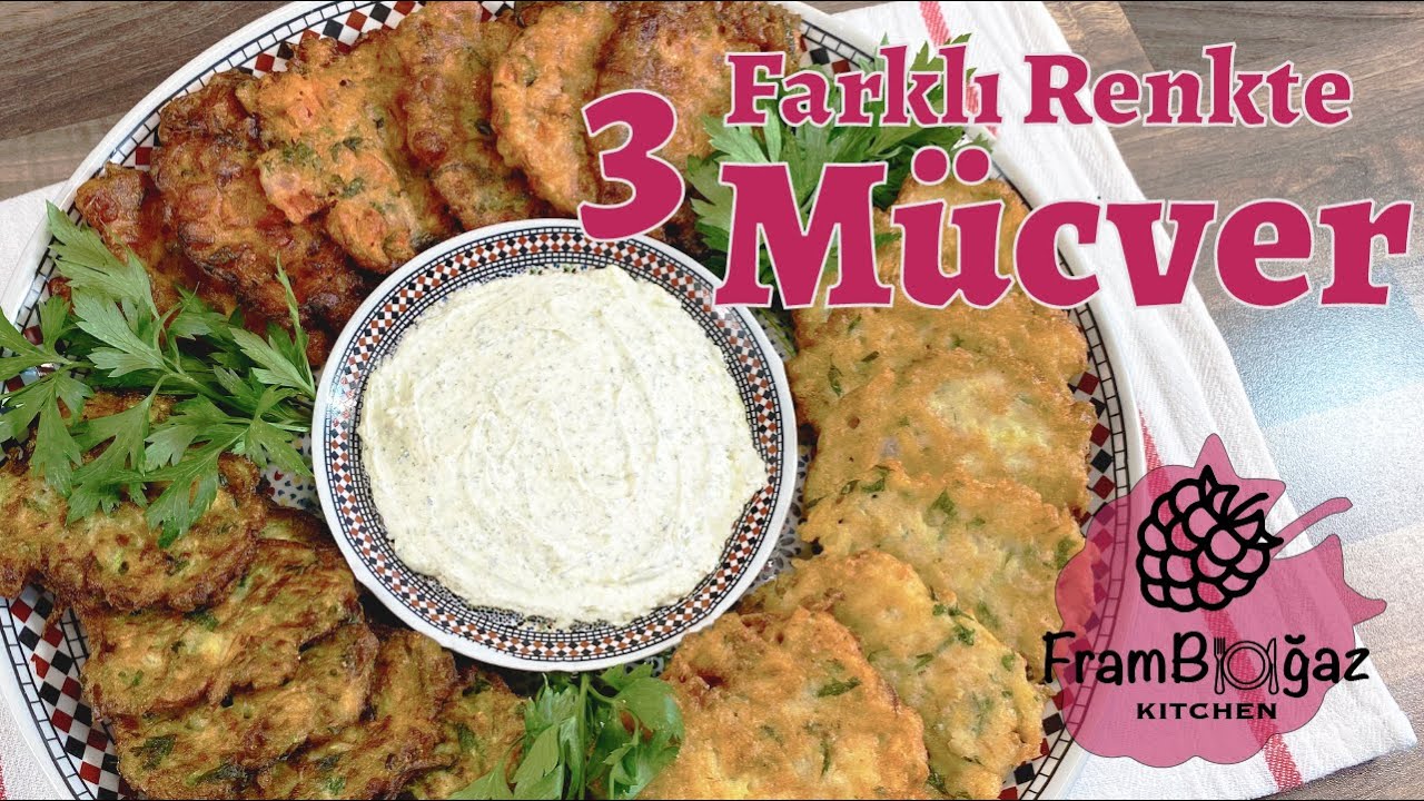 3 Farklı Renkte Mücver Tarifi 4K  |  Domatesli Mücver Tarifi | Kolay Yemek Tarifi | Framboğaz Mutfak