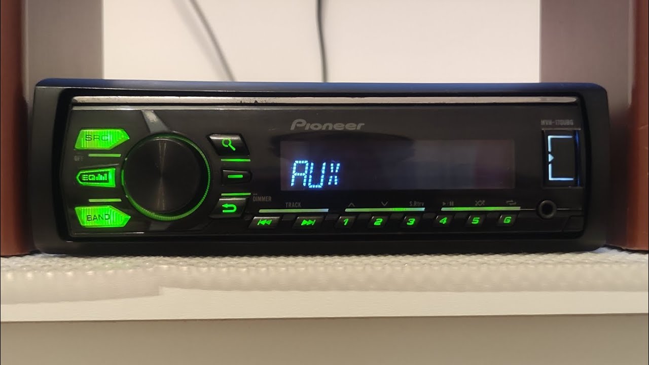 Pioneer MVH-170UBG с установленным Bluetooth модулем. - YouTube
