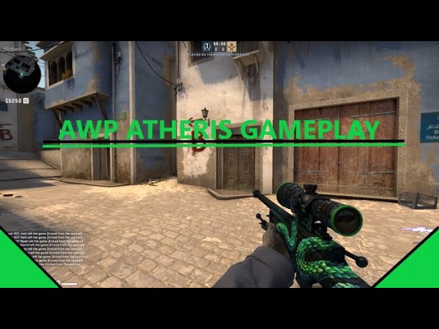 CSGO - AWP  Atheris (Well Worn) Gameplay 