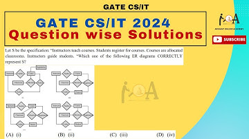 GATE CS 2024 Question - Wise Solutions | DBMS | ER-Diagram