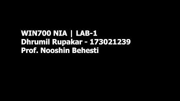 WIN 700 | LAB1- Configuring a Domain and Forest
