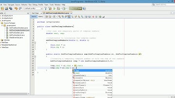 Java Program to add two complex numbers