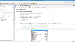 Java Program to add two complex numbers