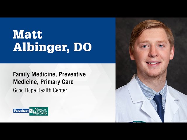 Watch Matt Albinger, family medicine physician on YouTube.