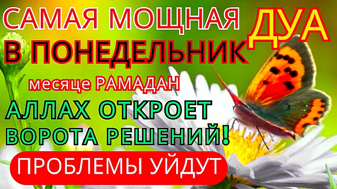 Дуа В СРЕДУ Рамадан Очень сложные проблемы будут решены#дуа