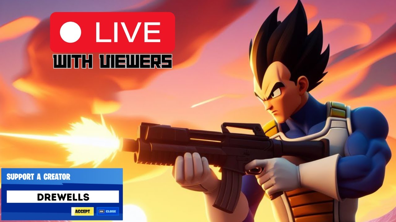 Fortnite Live with Viewers : Use code drewells 