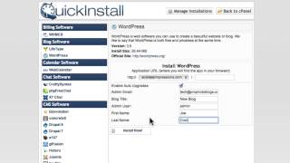 Installing WordPress with Quick Install (older hosting)