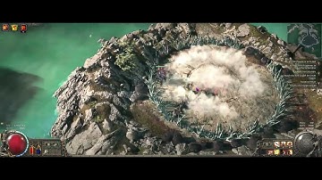 Path of Exile 2 - Magma barrier build test video (AOE and single target).