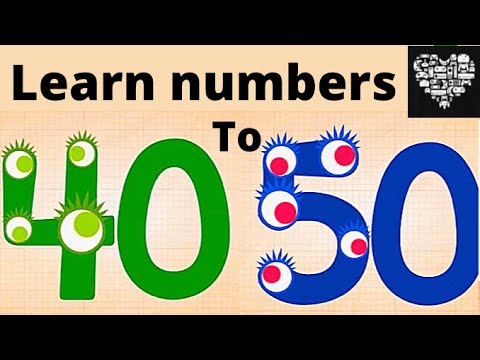 LEARNING COUNTING NUMBERS 40 TO 50 learn numbers for kids 40 50 Endless numbers