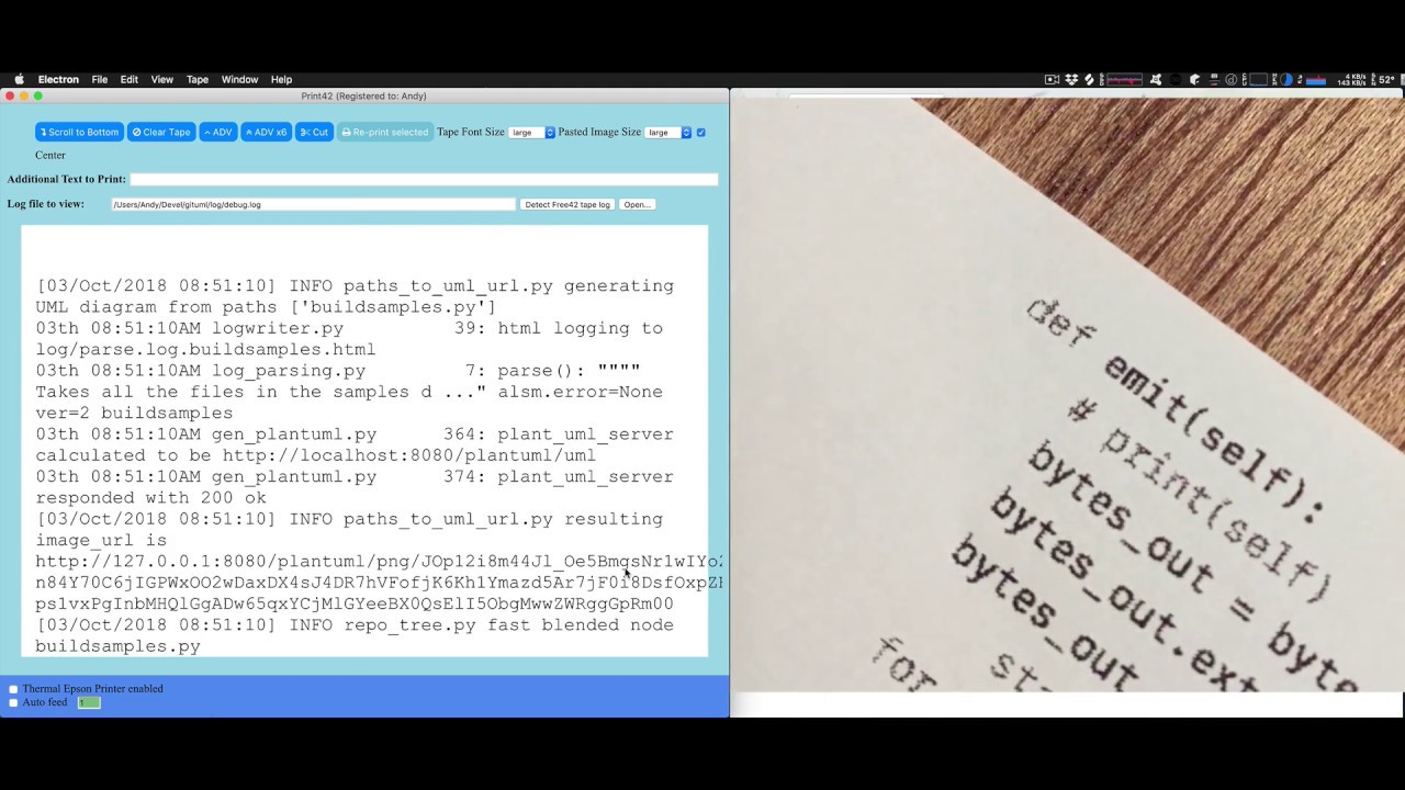 Annotate logfiles with images and text, without affecting the log file ...
