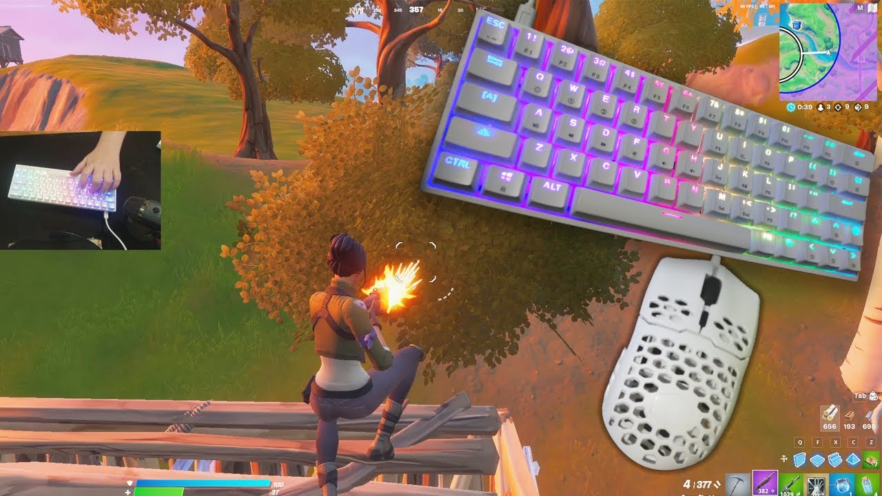 SK64 Optical Reds Switches Fortnite ASMR (Handcam)