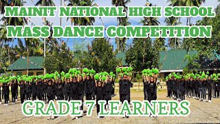 The Grade 7 Learners of Mainit NHS was hailed as 3rd runner-up during the Mass Dance Competition