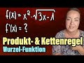 Wurzelfunktion mit PRODUKTREGEL und KETTENREGEL ableiten 🔥🔥🔥