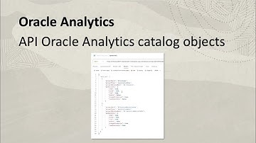 API to Oracle Analytics Catalog Objects