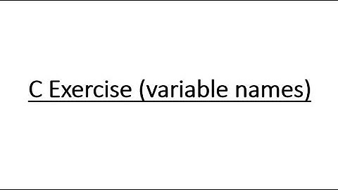 C exercise - find invalid variable names