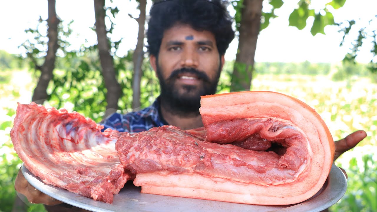 PORK GARVY VILLAGE STYLE COOKING || PORK COOKING IN WORLD MAN || PORK COOKING TASTY