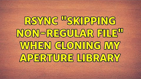 Unix & Linux: rsync "skipping non-regular file" when cloning my Aperture library (2 Solutions!!)