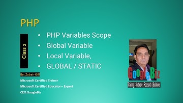 PHP Variables Scope, Global Variable, Local Variable, GLOBAL, STATIC