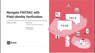 Navigate FINTRAC with Plaid Identity Verification Recording