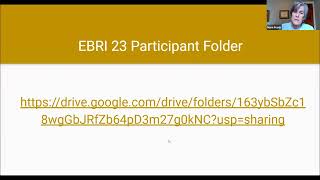 EBRI Webinar 6 of 6, Comprehension
