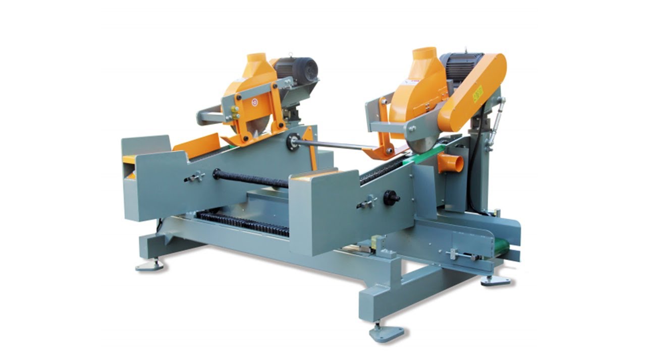SF6023 double end trim saw with waste wood conveyor
