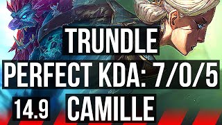 TRUNDLE vs CAMILLE (TOP) | 7/0/5, Godlike | NA Master | 14.9