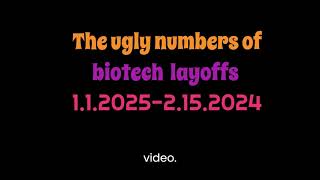 The most recent biotech Layoff Report - Think twice before you quit your job