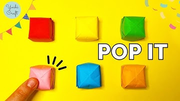 How to Make Cool Origami Pop It | diy fidget toys, easy diy pop it [YochiCraft]