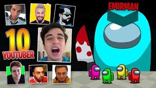 8 Ki̇şi̇yi̇ Tek Başima Kesti̇m Youtuberlarla Among Us Wtamer, Ümi̇di̇, Emjan,Taklaki̇ng,Batu05,Apollo