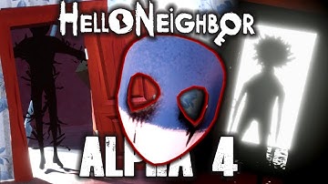 GLITCHES, SECRET ROOM, TOP OF THE WINDMILL, THE MASK & MORE | ALPHA 4 HELLO NEIGHBOR