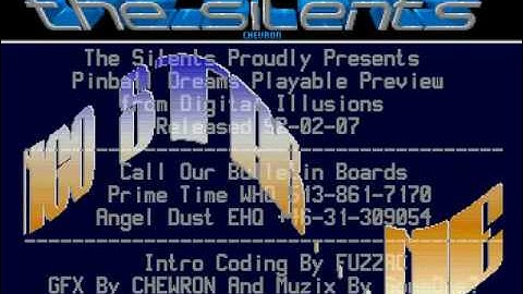 The Silents - Pinball Dreams Playable Preview Intro (Amiga Intro)