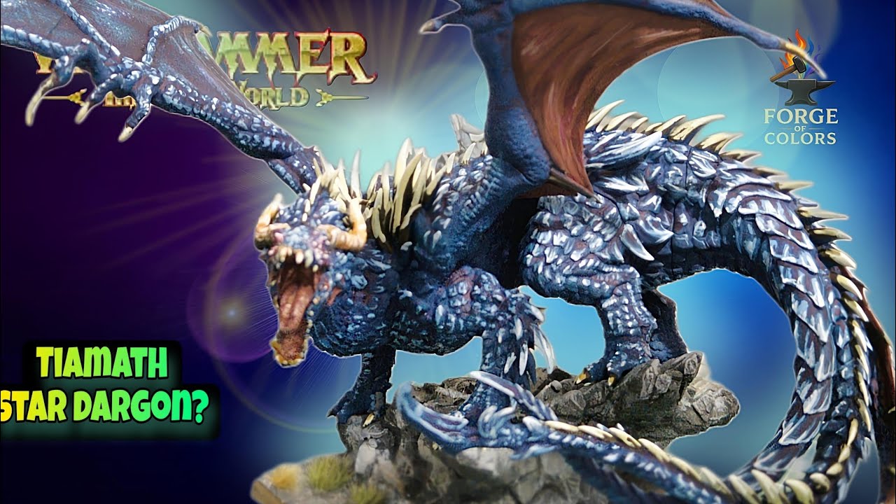Painting a Night Blue Star Dragon (Tiamat Proxy) | High Elves Warhammer Old World