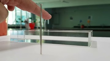 How to observe pins through a glass block