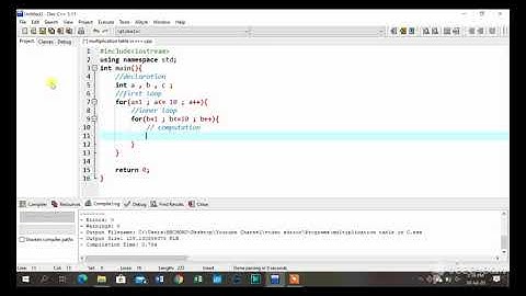 C++ multiplication table using for loop