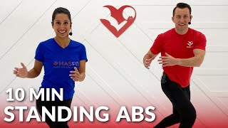 10 Min Standing Abs Workout at Home – Ab Workout Standing Up Cardio & Abdominal Exercises