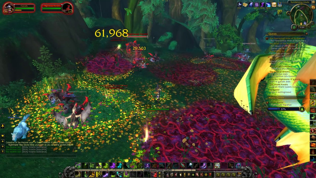 World of Warcraft Green Horror Val'sharah Legion World Quest Guide ...