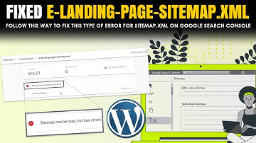 How to Fix e-landing-page-sitemap.xml error in Google Search Console?