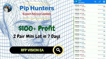 Gain 💲100+ Profit with RFP Vision EA | 2 Pair Mini Lot in 7 Days | Pip Hunters 💎