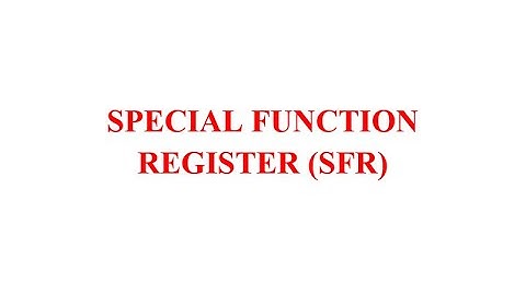 SPECIAL FUNCTION REGISTER(SFR) AND IO PORT