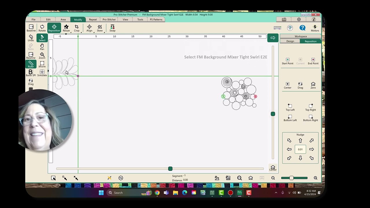 Combining Edge to Edge Designs in Pro Stitcher