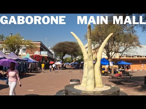 Gaborone Walking In The Main Mall Botswana