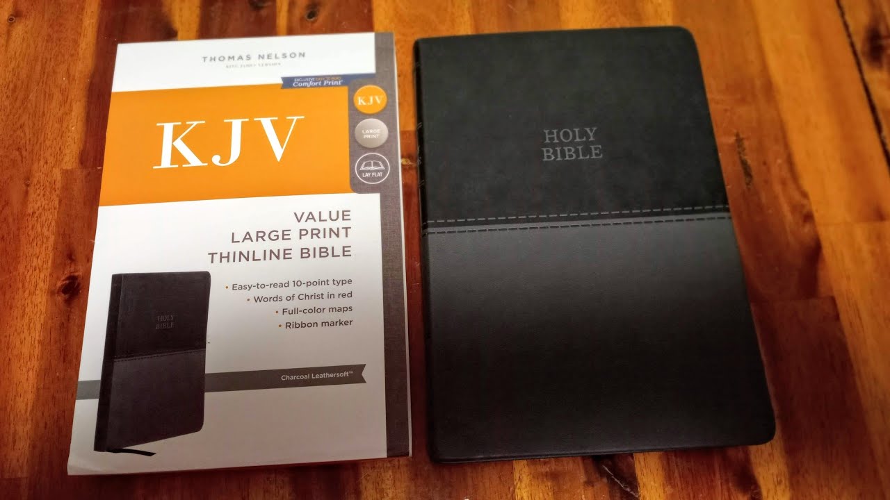 KJV Holy Bible: Value Large Print Thinline, Gray Leathersoft #bible #kjv