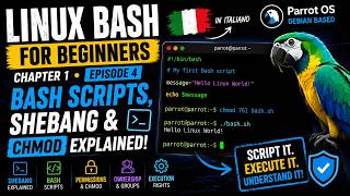 Linux Bash Tutorial for Beginners | Chapter 1 Episode 4 | Bash Scripts Shebang & chmod